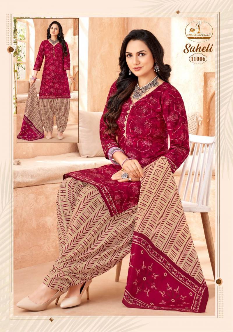 Miss World Saheli Vol 11 Readymade Cotton Patiyala Dress Collection
