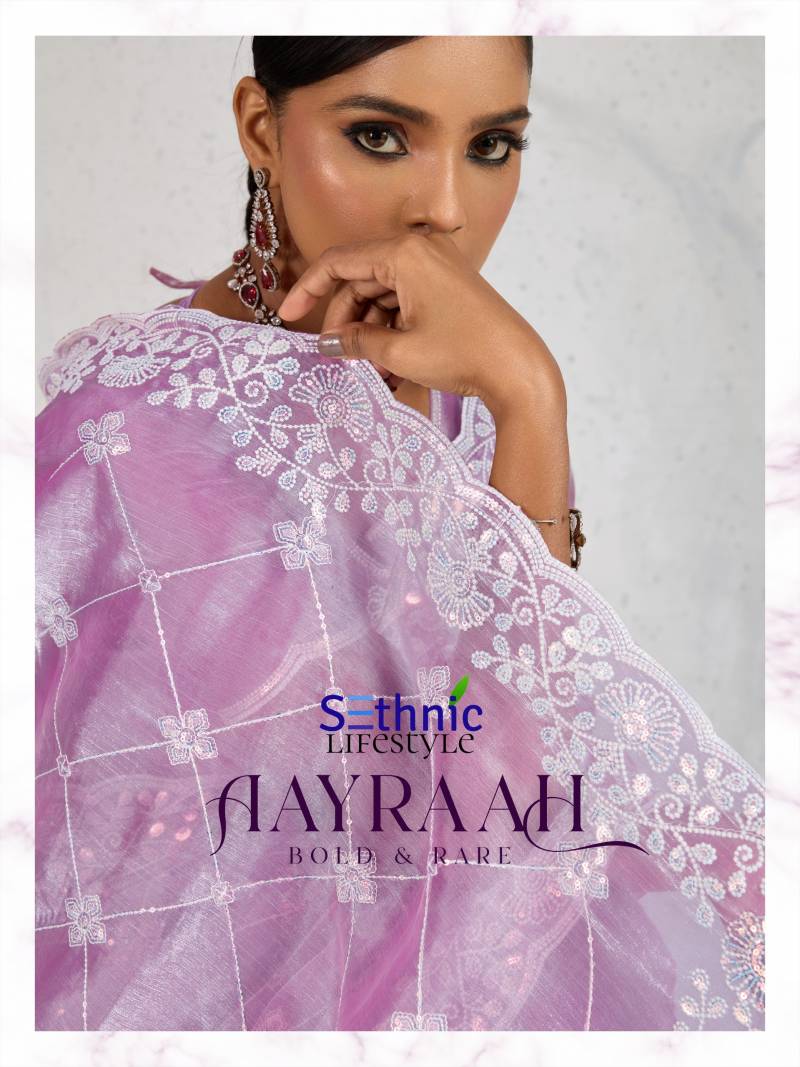 Sethnic Aayraah Burberry Embroidered Saree Collection