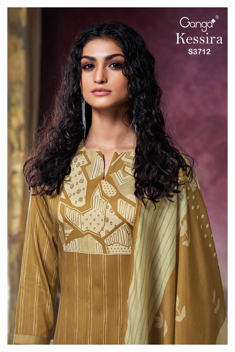 Ganga Kessira Cotton Satin Printed Salwar Kameez