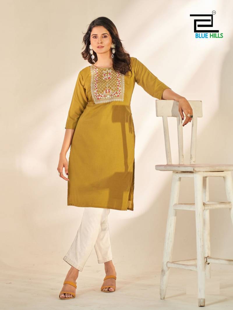 Blue Hills Sonia Soft Silk Thread Embroidered Kurti