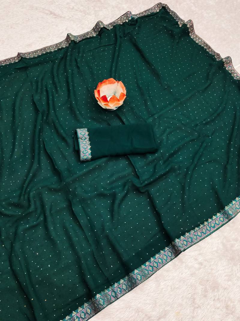 Hp Series 520 Rangoli With Diamond Work Saree