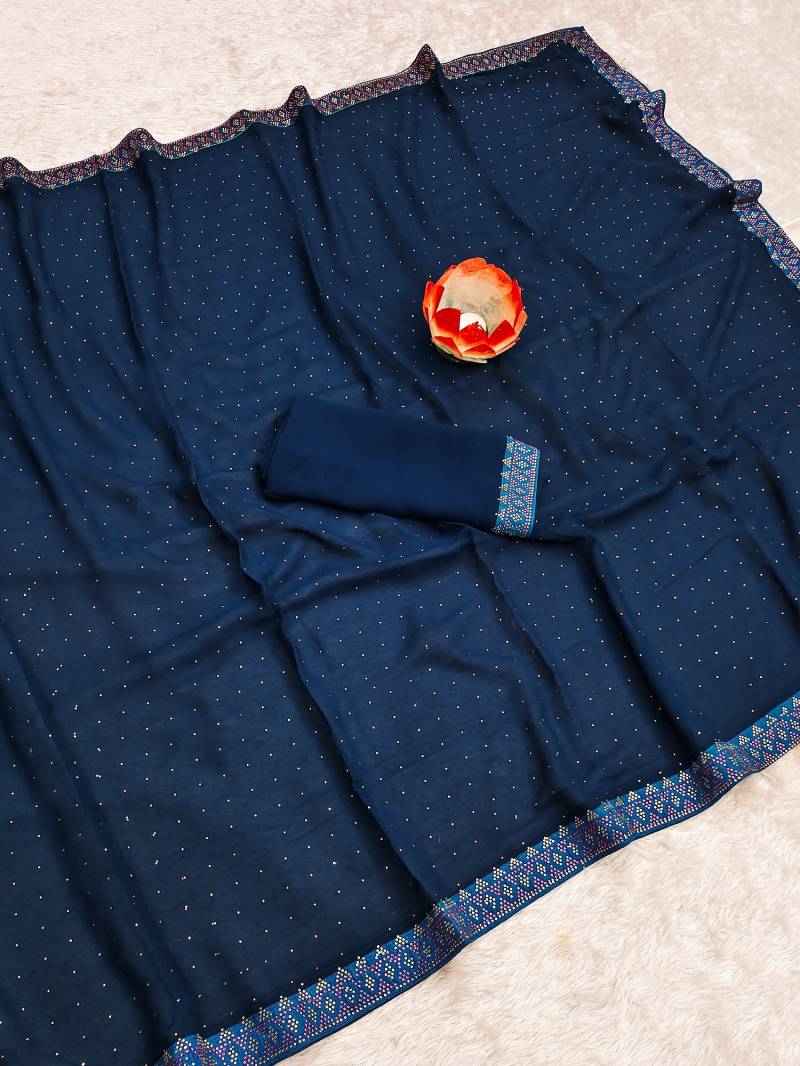 Hp Series 520 Rangoli With Diamond Work Saree