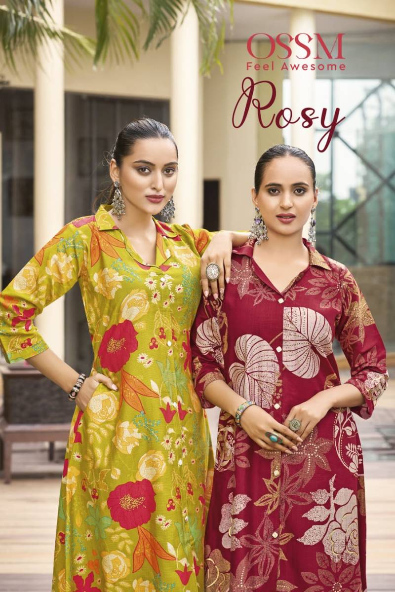 Ossm Rosy Vatican Discharge Printed Co Ord Set