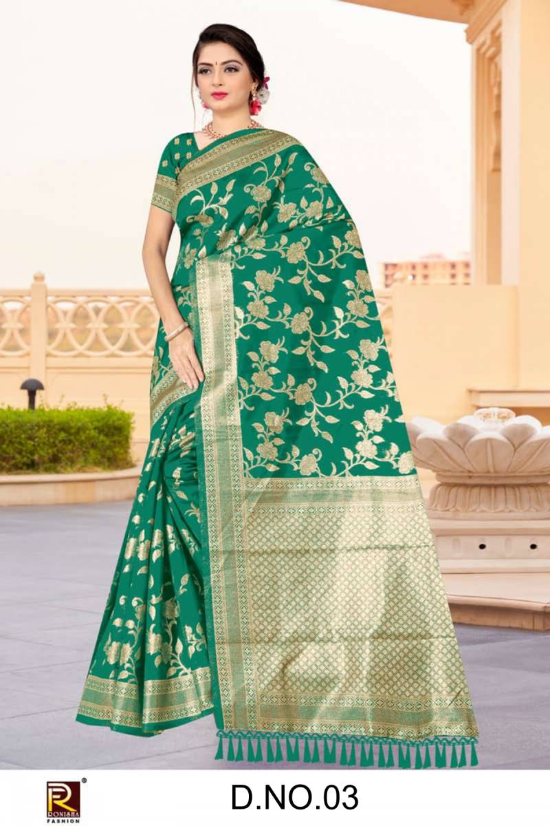 Ronisha 03 Mx Banarasi Jari Saree Collection