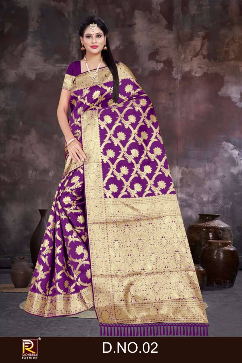 Ronisha 02 Mx Banarasi Jari Saree Collection