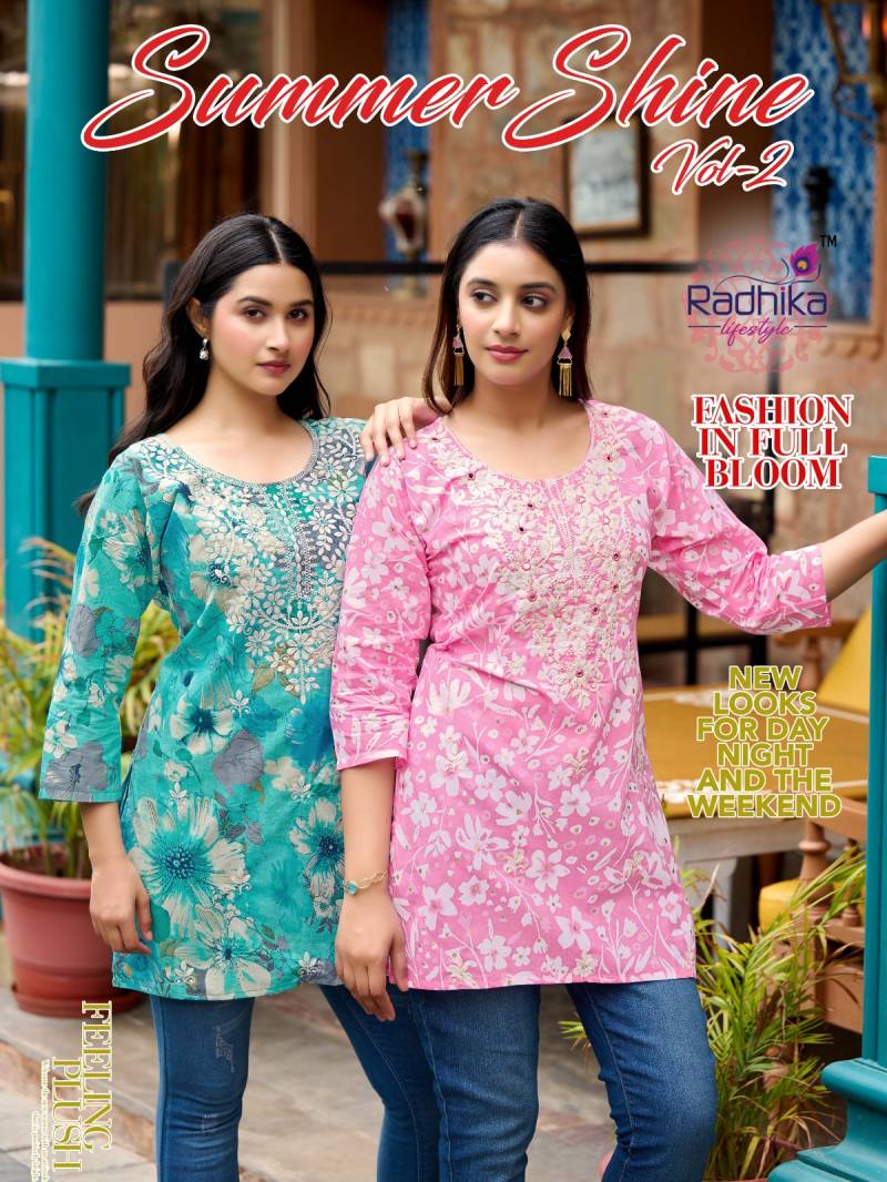 Radhika Summer Shine Vol 2 Cotton Fancy Top Collection