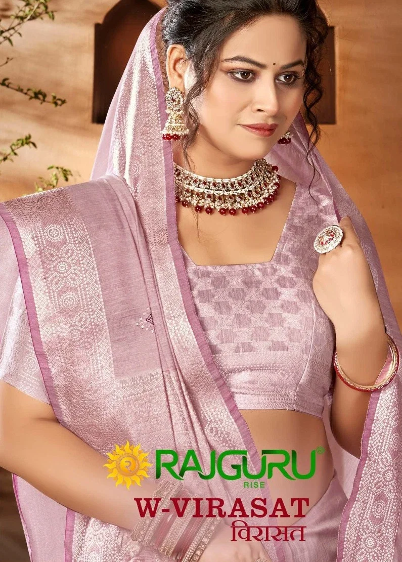 Rajguru Virasat Embroidered Work Fancy Saree Collection