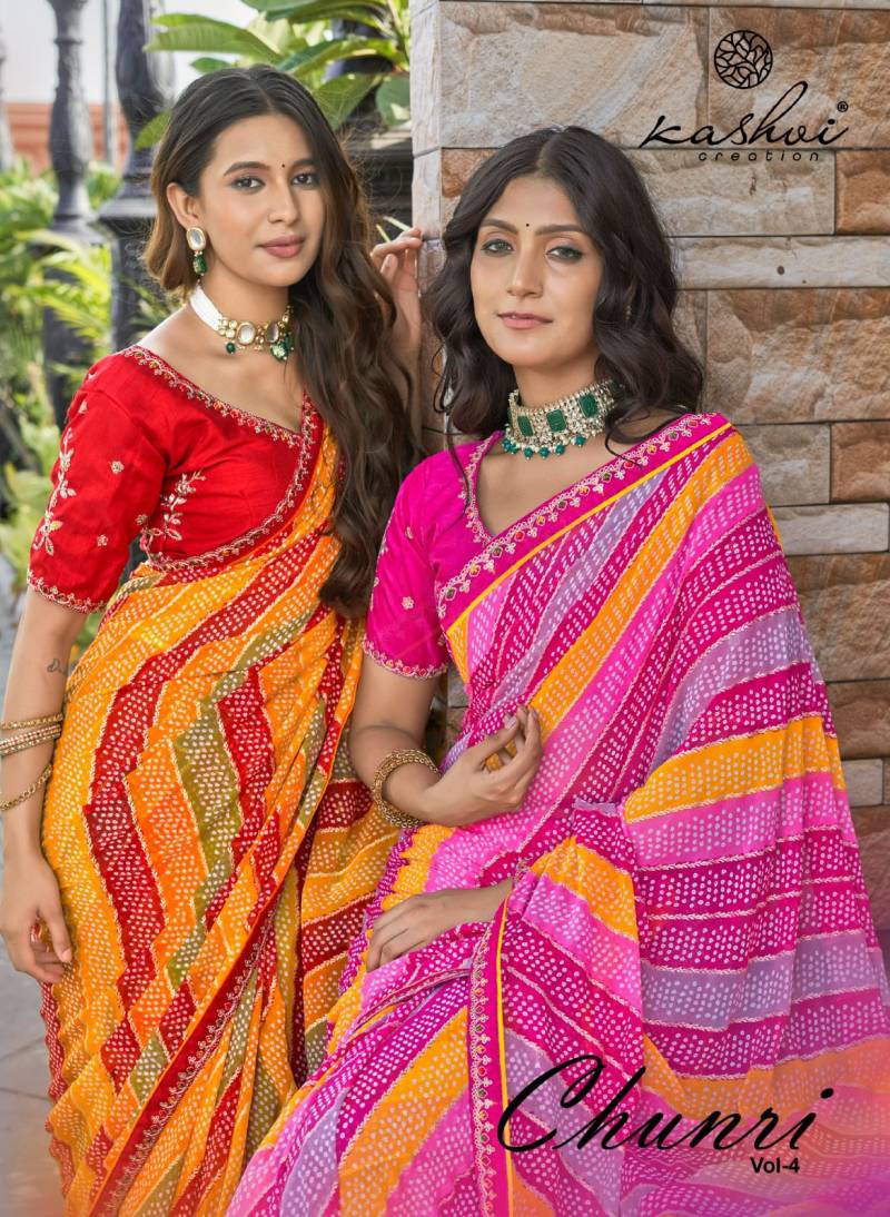 Kashvi Chunri Vol 4 Mono Georgette With Coding Saree