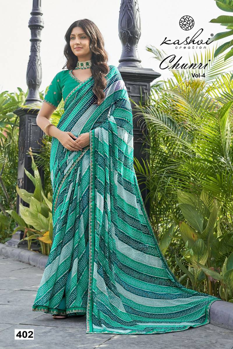 Kashvi Chunri Vol 4 Mono Georgette With Coding Saree