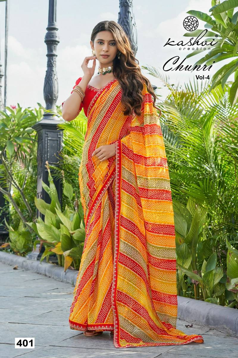 Kashvi Chunri Vol 4 Mono Georgette With Coding Saree