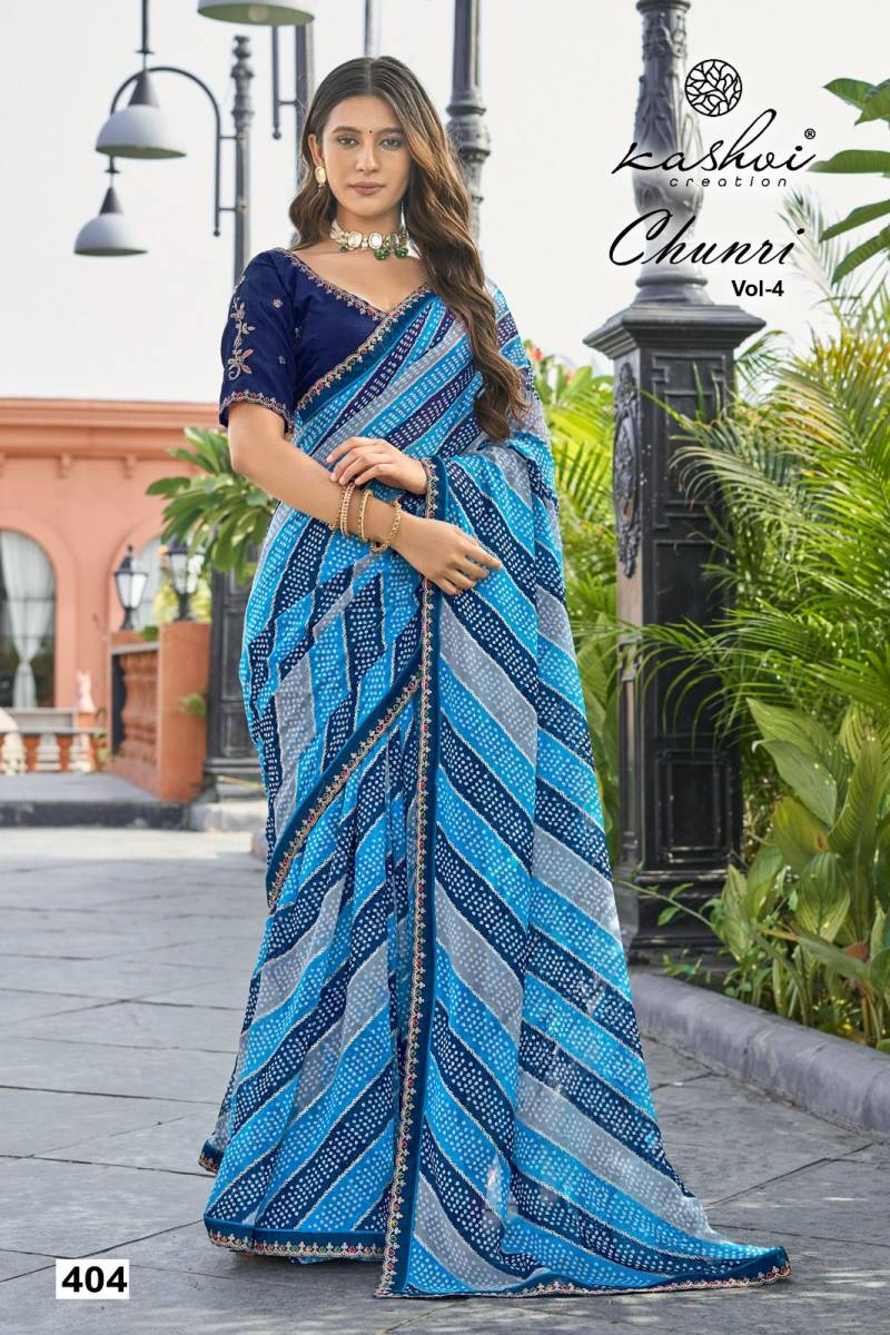 Kashvi Chunri Vol 4 Mono Georgette With Coding Saree