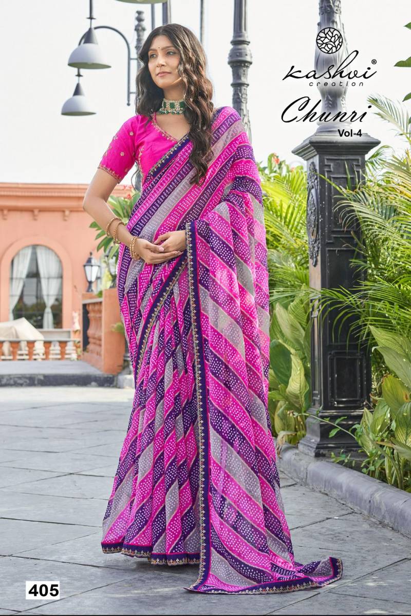 Kashvi Chunri Vol 4 Mono Georgette With Coding Saree