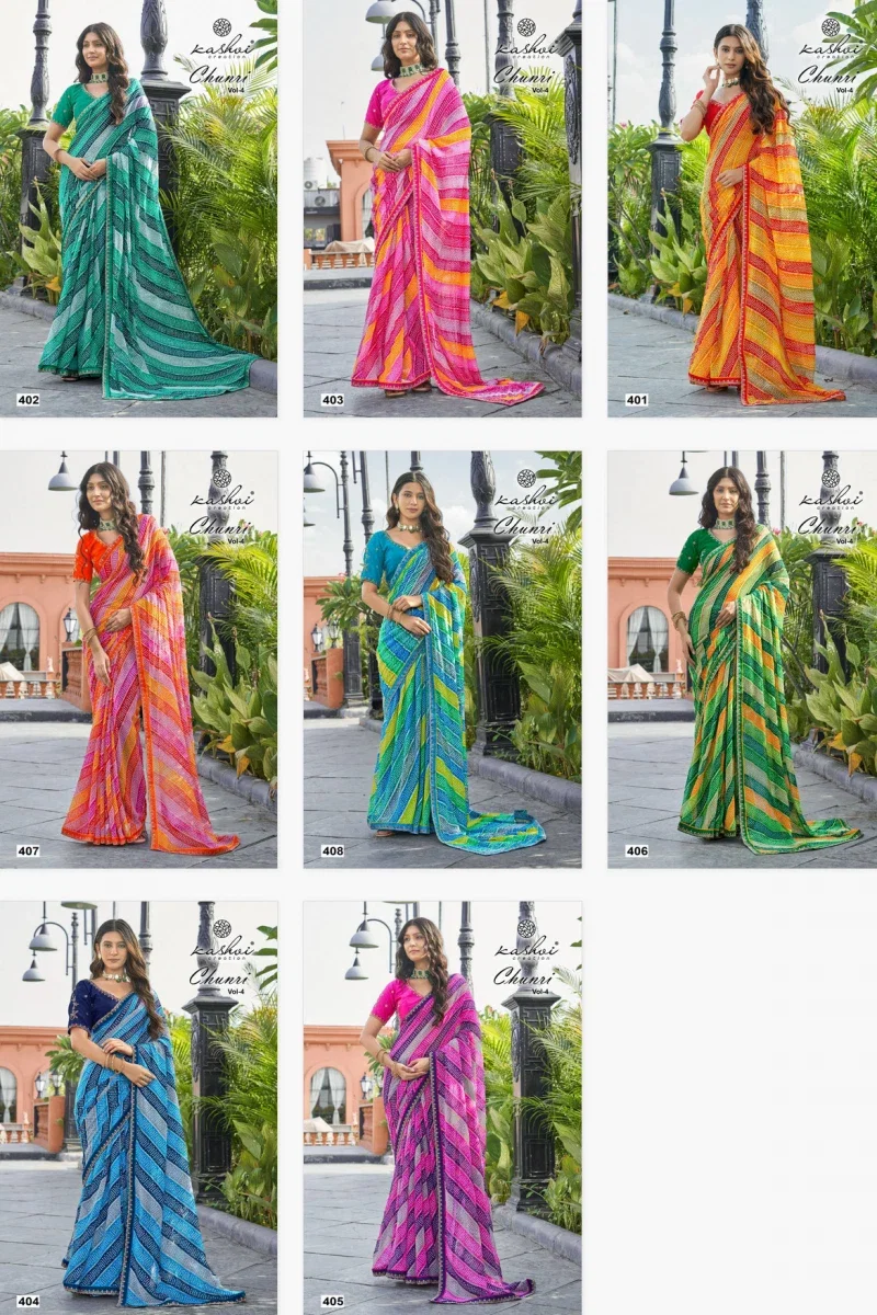 Kashvi Chunri Vol 4 Mono Georgette With Coding Saree