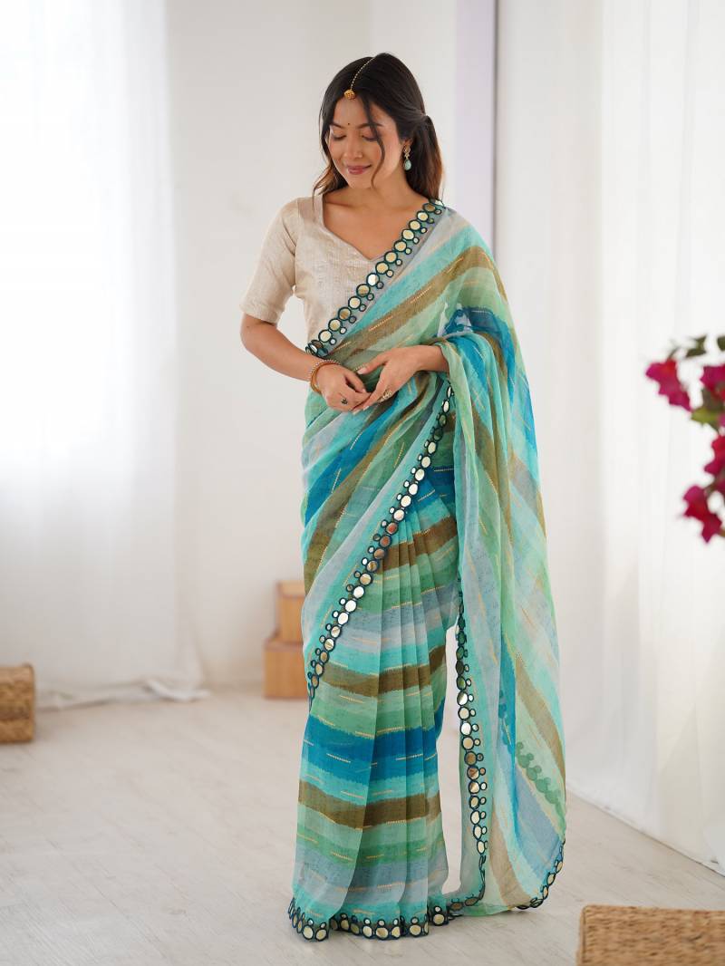 Leriya 2 Smooth Marble Chiffon Printed Saree Collection