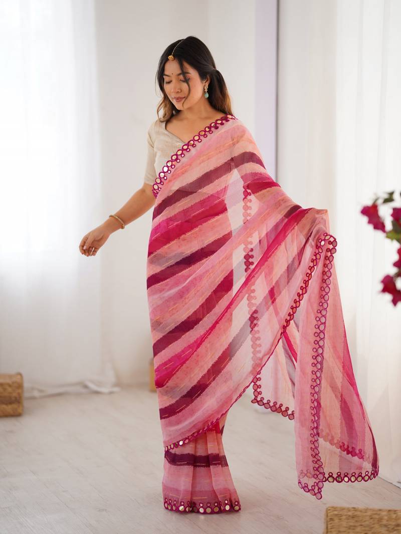 Leriya 2 Smooth Marble Chiffon Printed Saree Collection