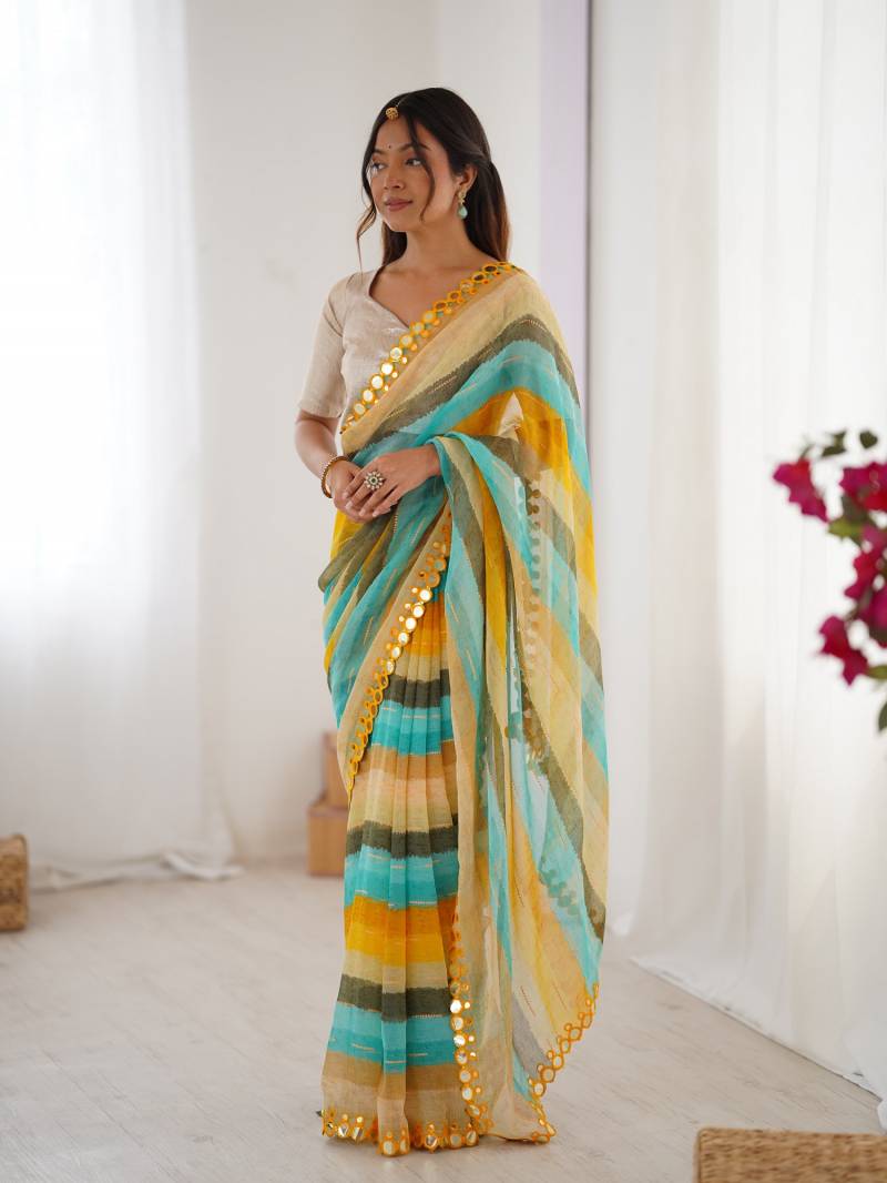 Leriya 2 Smooth Marble Chiffon Printed Saree Collection