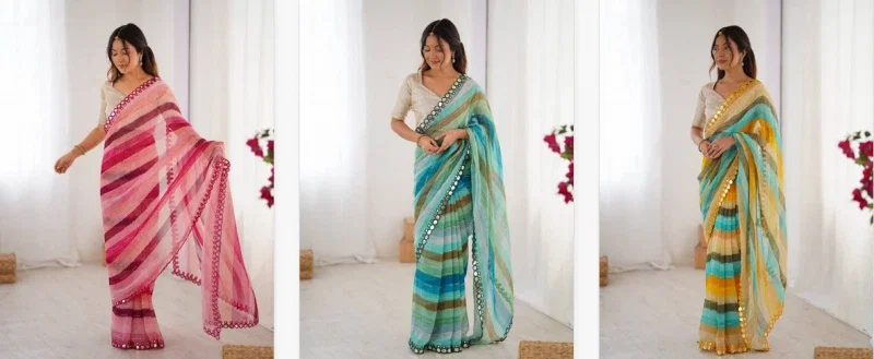 Leriya 2 Smooth Marble Chiffon Printed Saree Collection