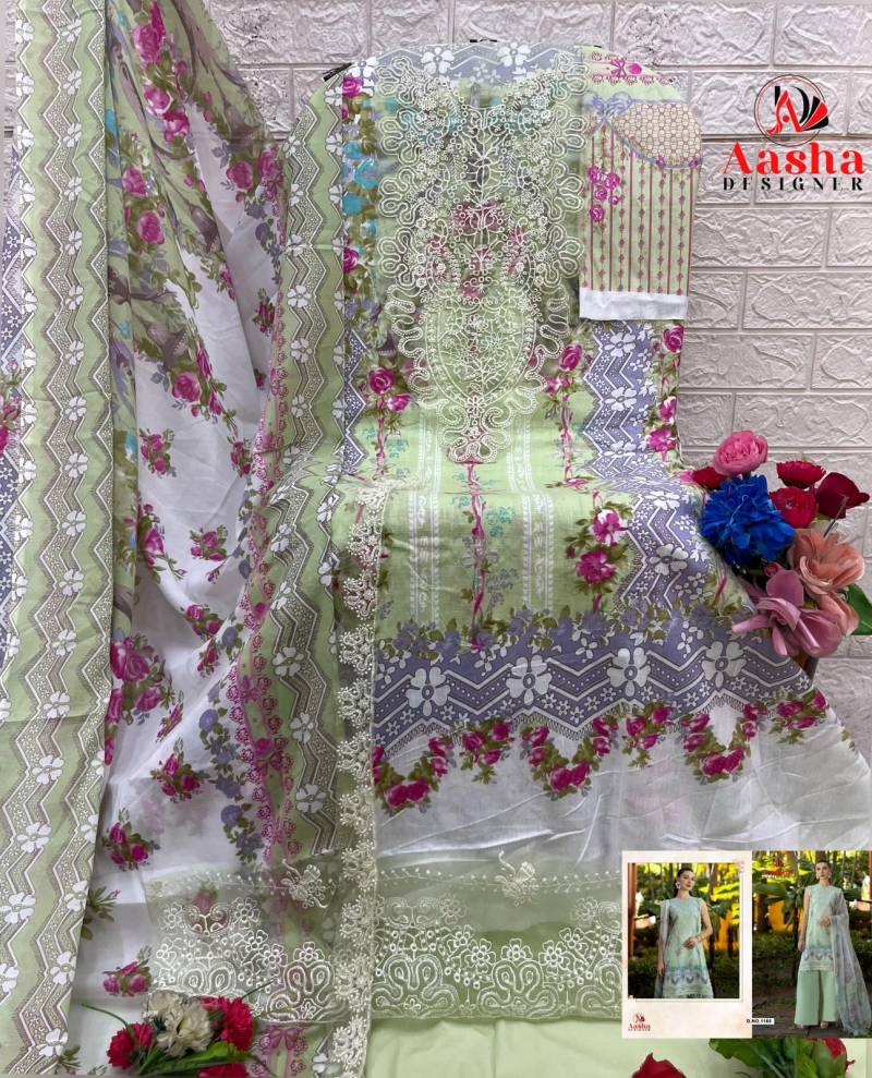 Aasha 1163 A And B Chiffon Dupatta Pakistani Salwar Suit