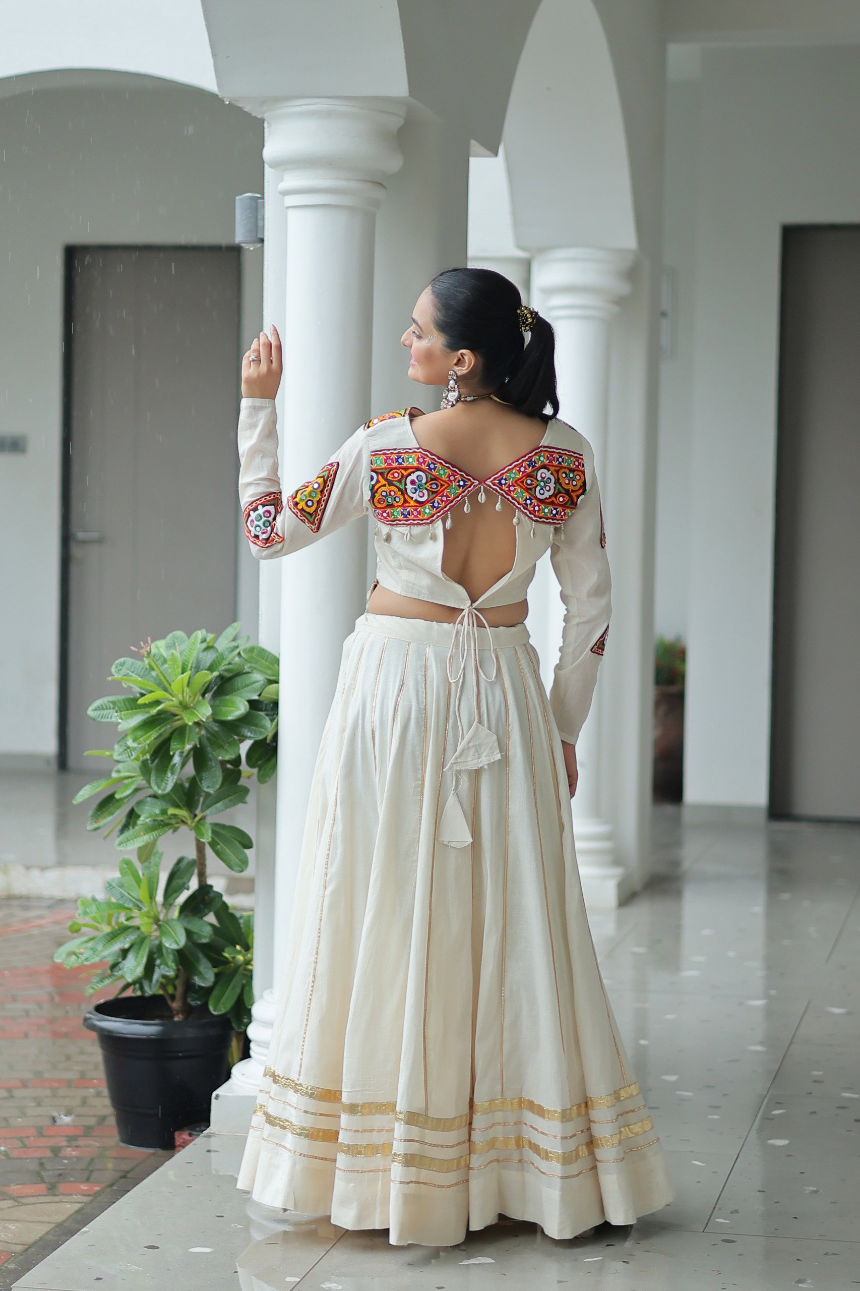 Lekha KA 5042 Kora Cotton Gota Patti Lace Lehenga Choli