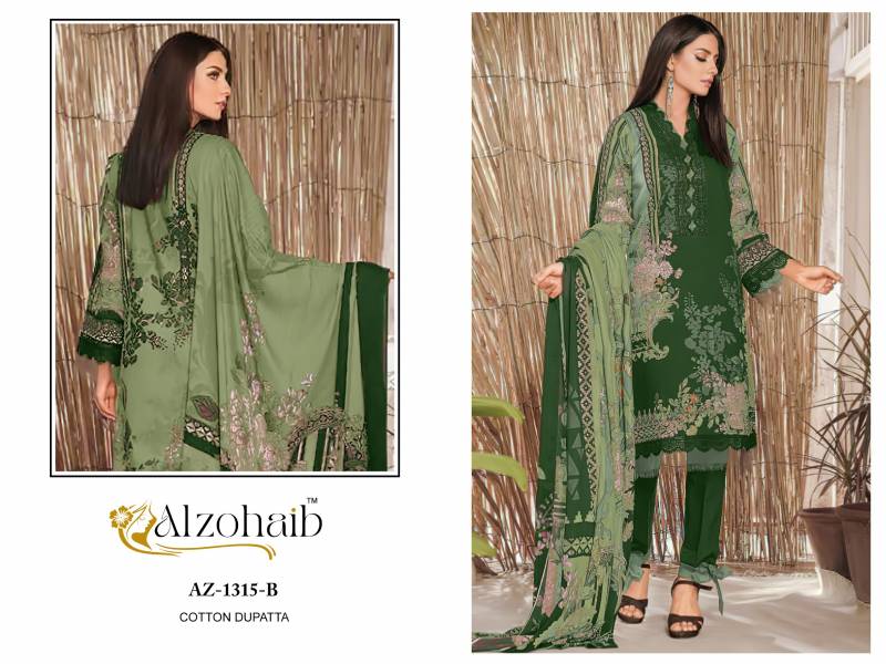Alzohaib Az 1315 A And B Cotton Dupatta Pakistani Suits