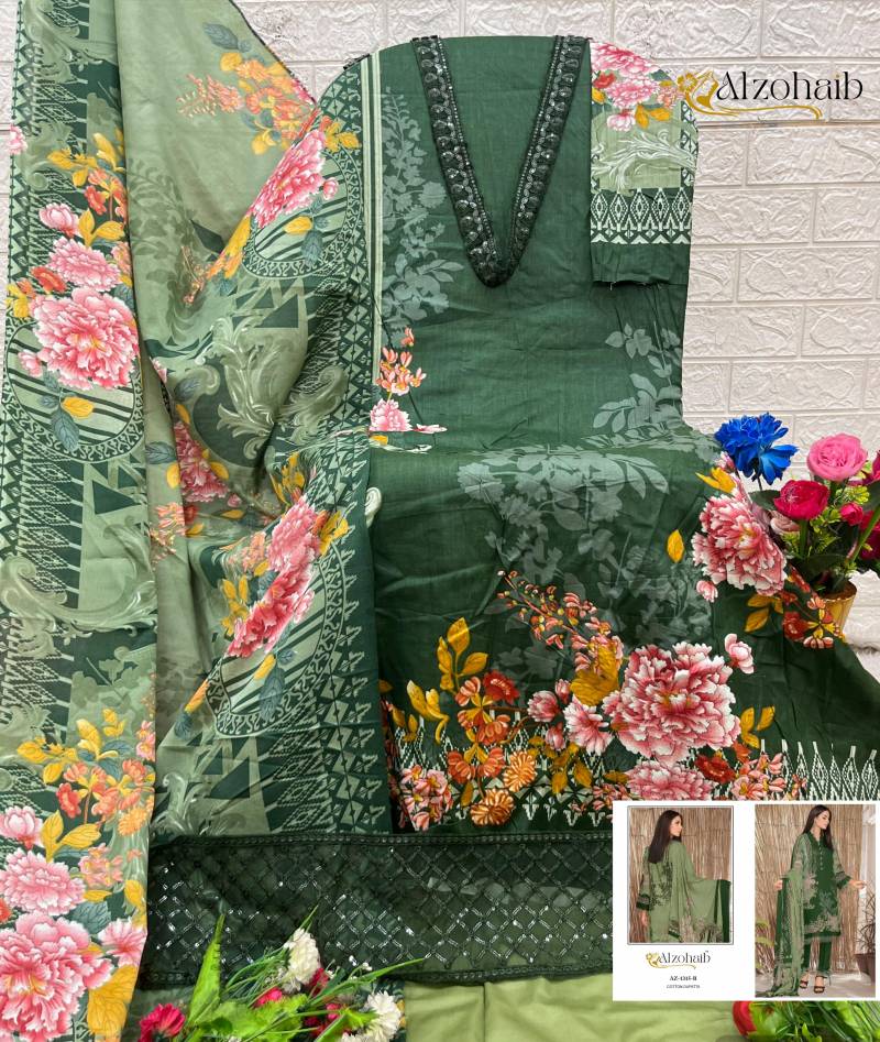 Alzohaib Az 1315 A And B Cotton Dupatta Pakistani Suits
