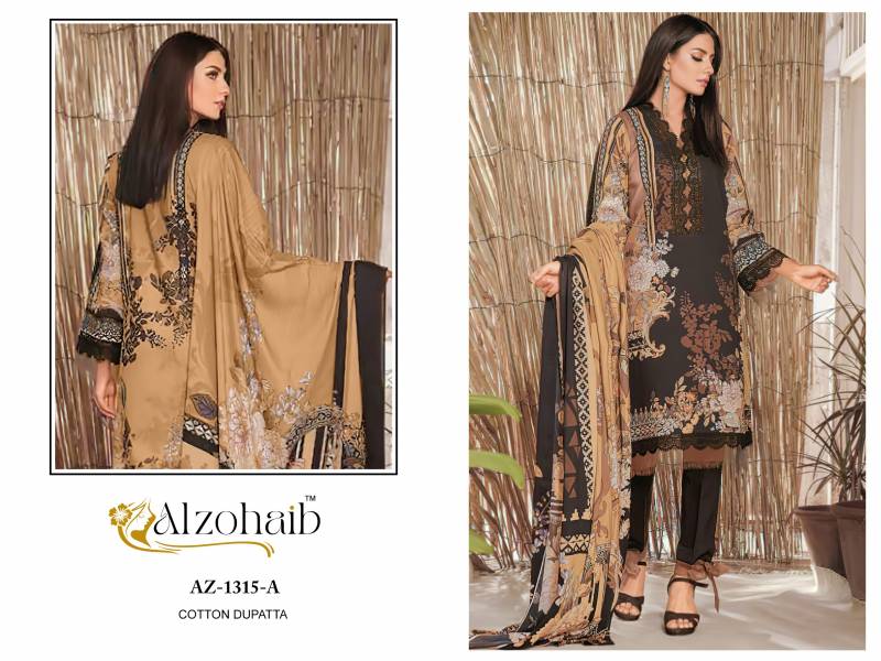 Alzohaib Az 1315 A And B Cotton Dupatta Pakistani Suits