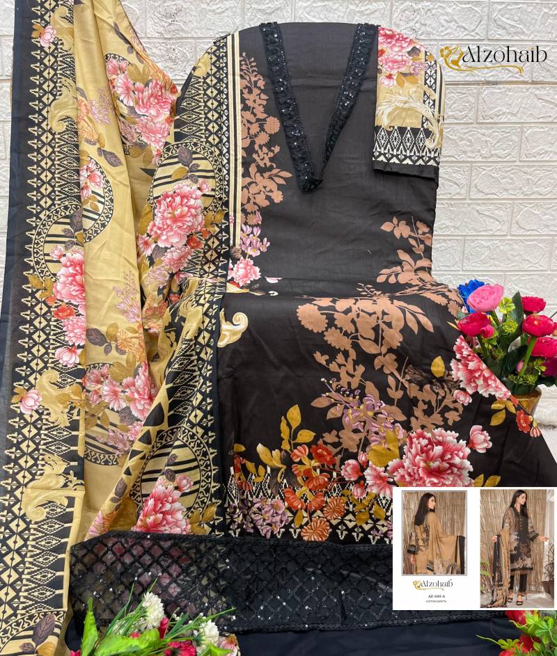 Alzohaib Az 1315 A And B Cotton Dupatta Pakistani Suits