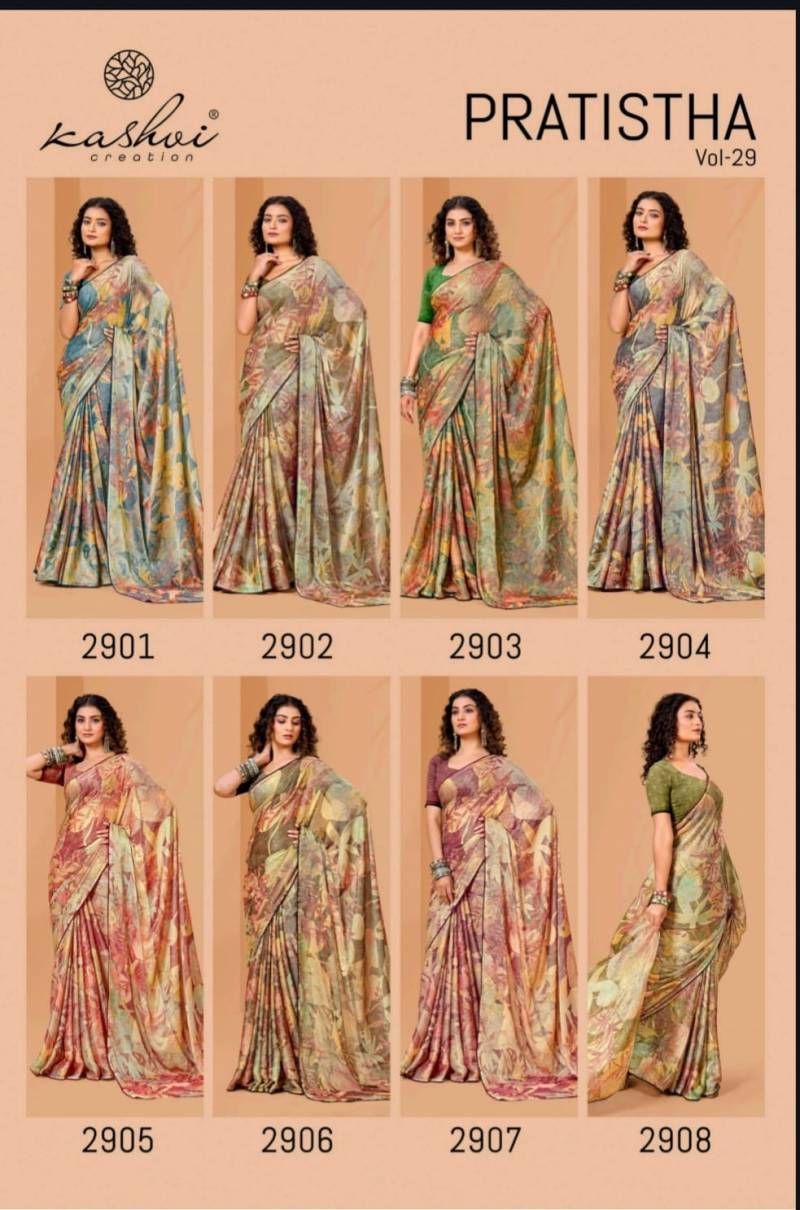 Kashvi Pratistha Vol 29 Brasso Printed Saree Collection