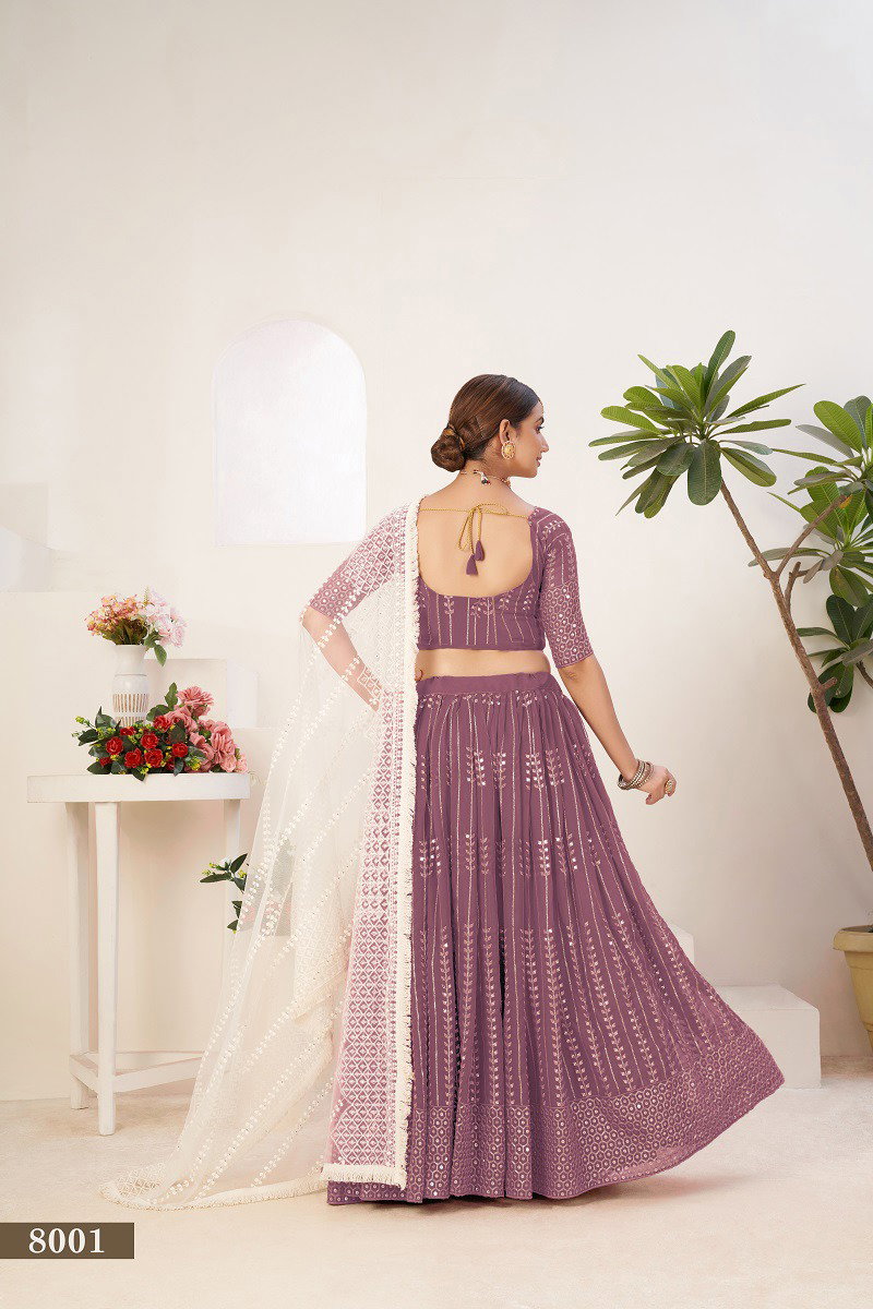 Aawiya Siya Vol 1 SKU 8001 Georgette Sequins Embroidery Lehenga Choli