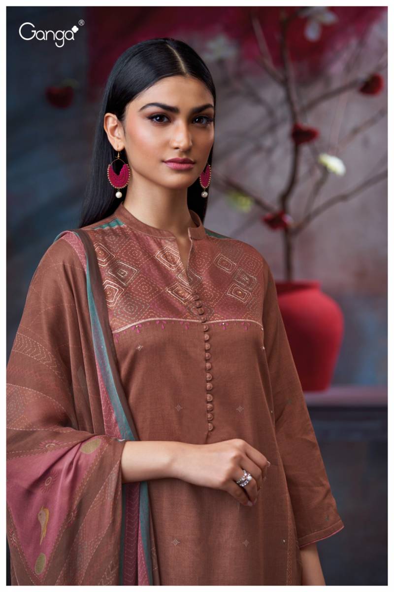 Ganga Maddie Cotton Satin Printed Salwar Kameez