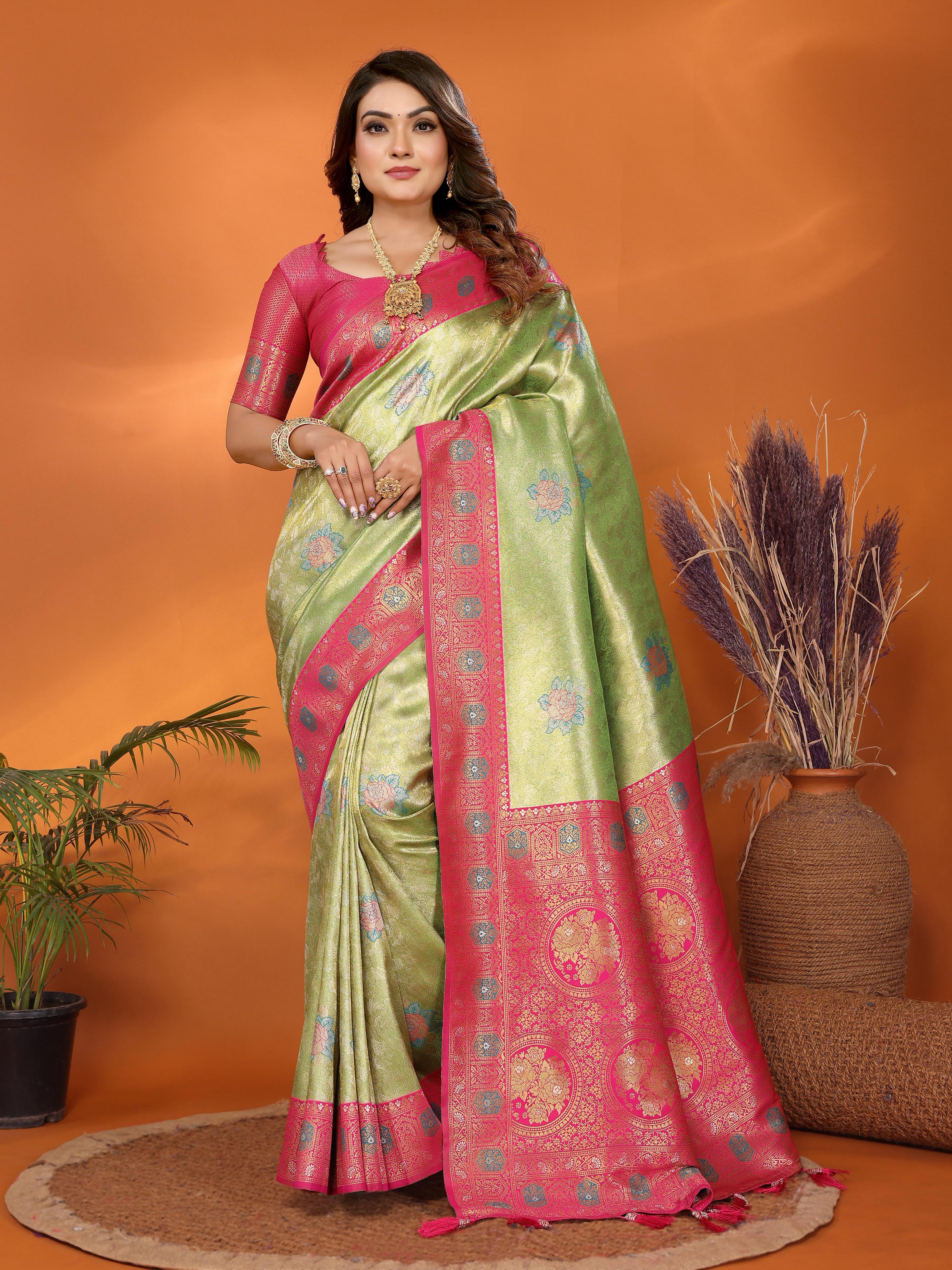 Lekha VC Saroz Pure Banarasi Tissue Silk Saree Collection