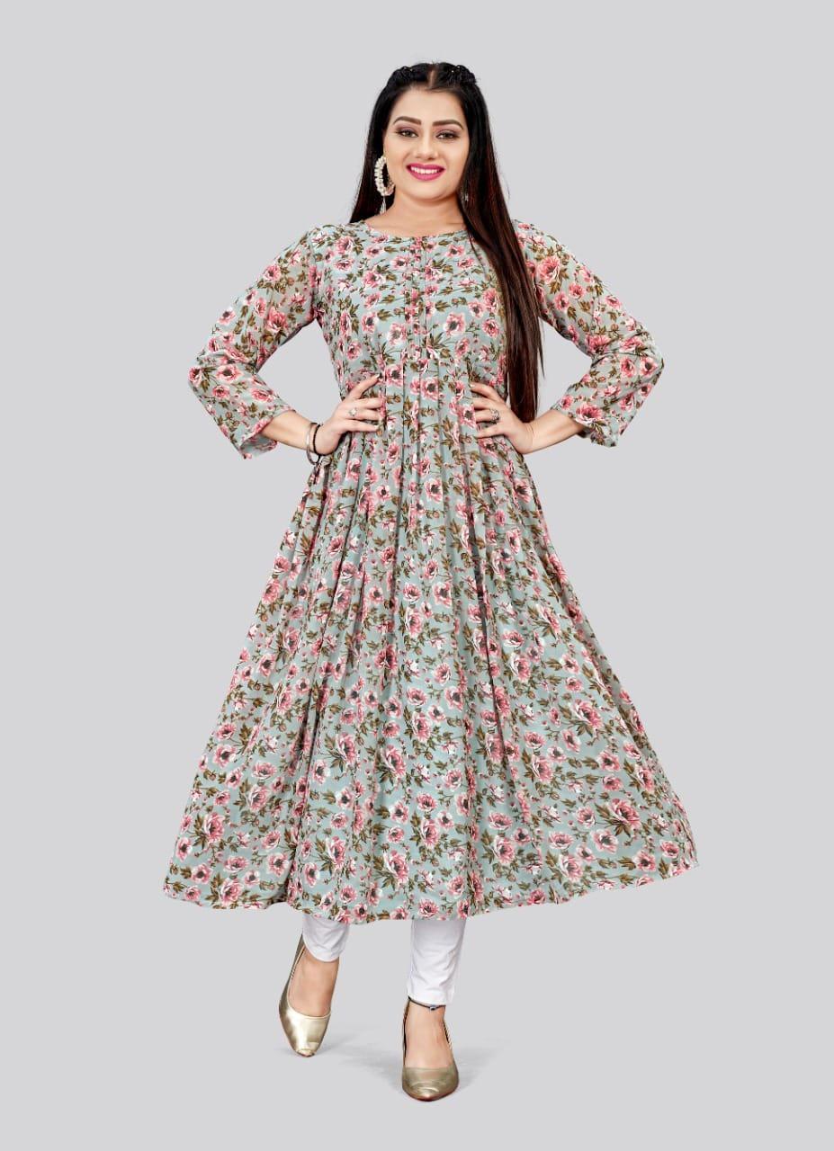 Moksh Kashish Georgette Printed Kurti Collection
