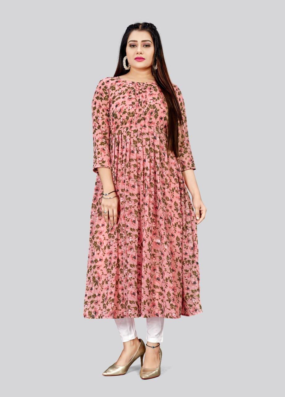 Moksh Kashish Georgette Printed Kurti Collection