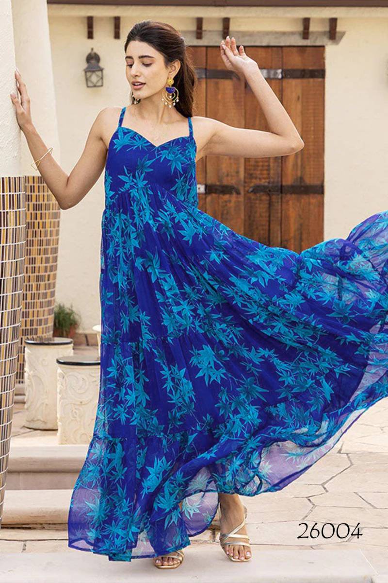 Lucaya Vol 26 Georgette Digital Printed Anarkali Fully Flared Gown
