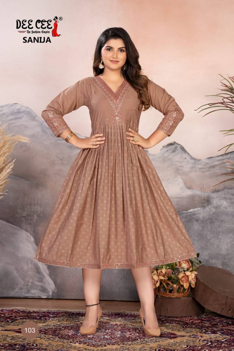 Deecee Sanija Roman Silk Flair Kurti Collection
