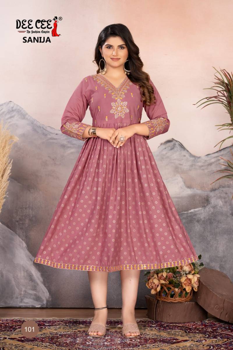 Deecee Sanija Roman Silk Flair Kurti Collection