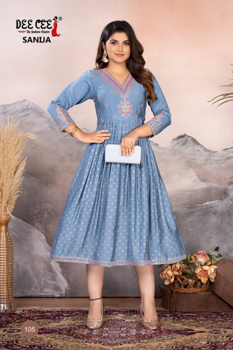 Deecee Sanija Roman Silk Flair Kurti Collection