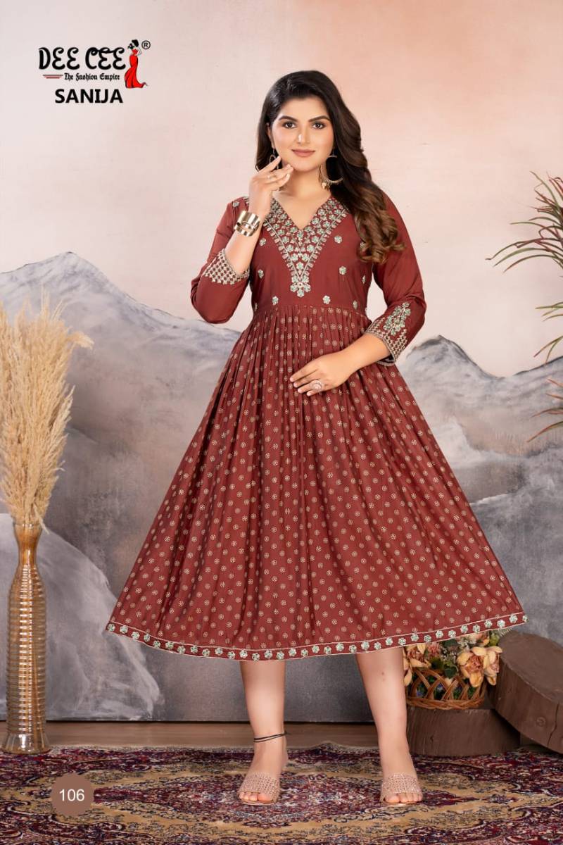 Deecee Sanija Roman Silk Flair Kurti Collection