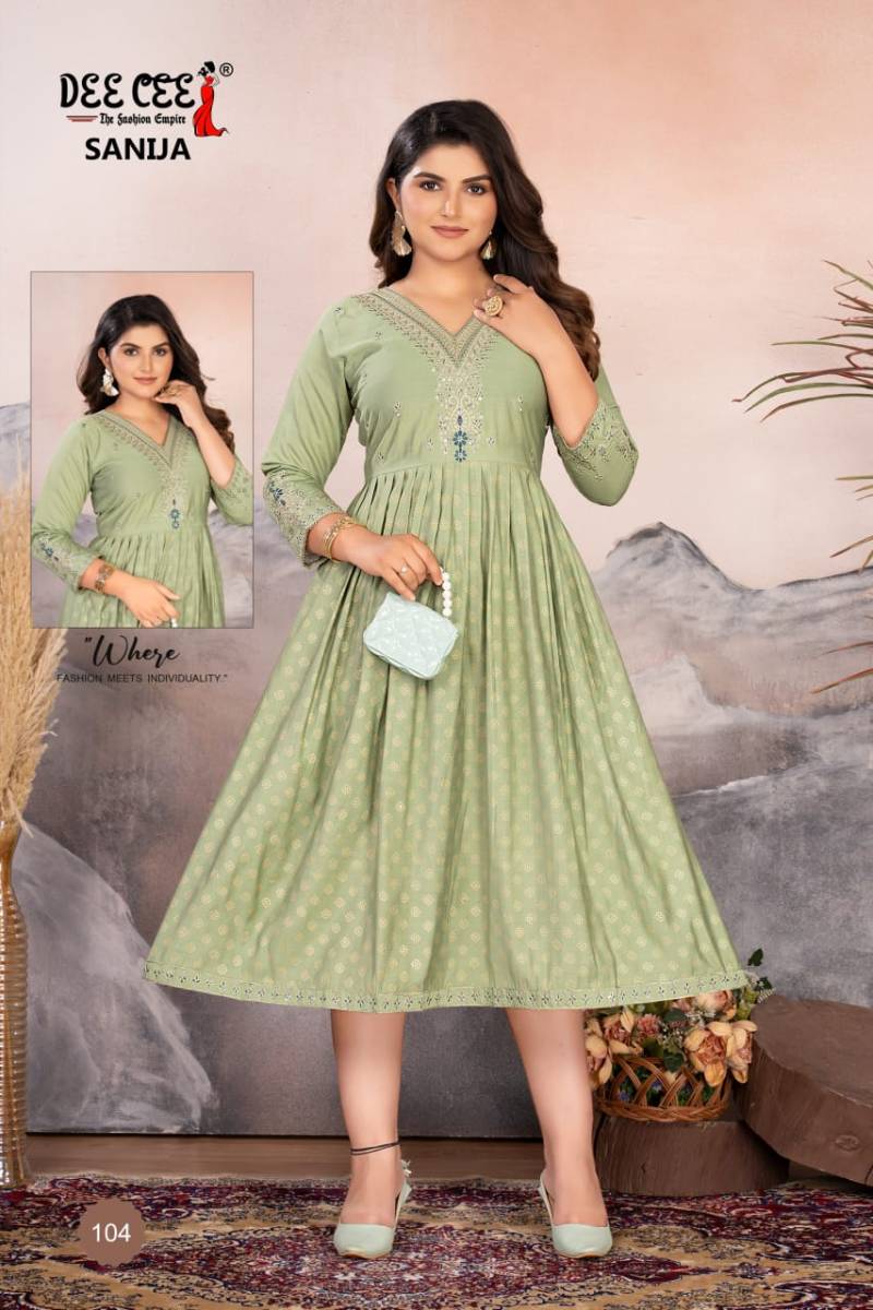 Deecee Sanija Roman Silk Flair Kurti Collection