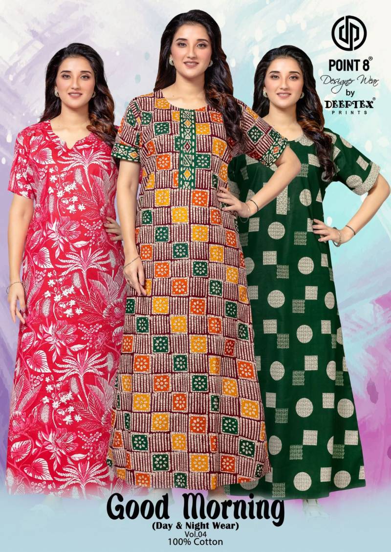 Deeptex Good Morning Vol 4 With Dupatta Cotton Nighty Collection