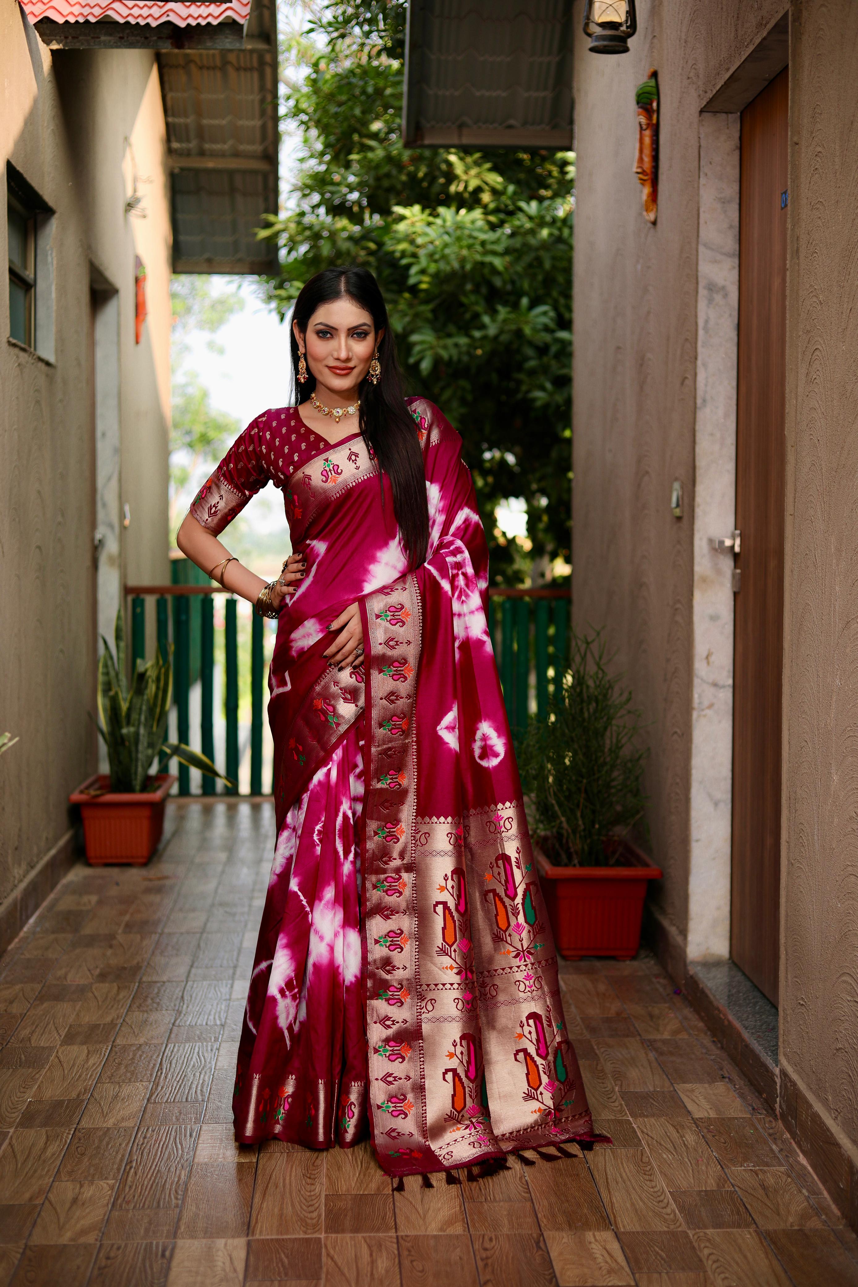 Lekha VC Vatika Paithani Silk Sibory Print Saree Collection