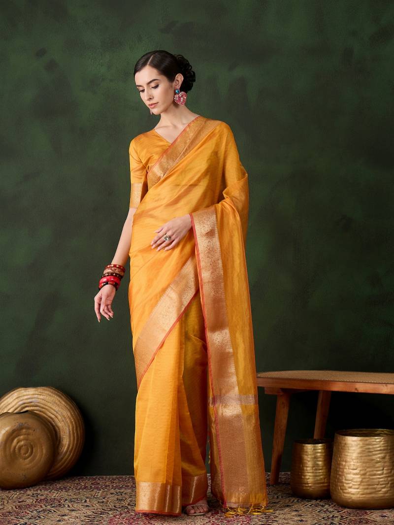Cp 8236 Khadi Organza Stylish Saree Wholesaler
