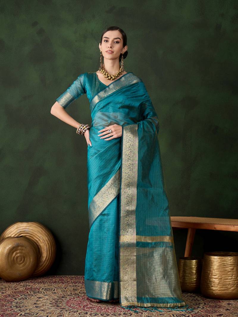 Cp 8236 Khadi Organza Stylish Saree Wholesaler