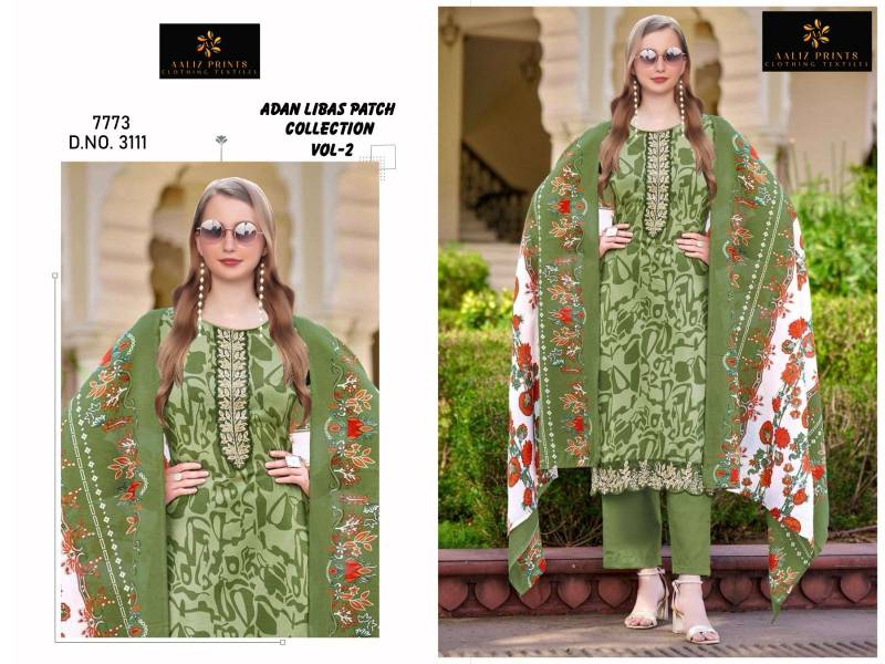 Aaliz Adan Libas Patch Vol 2 Readymade Cotton Digital Suit