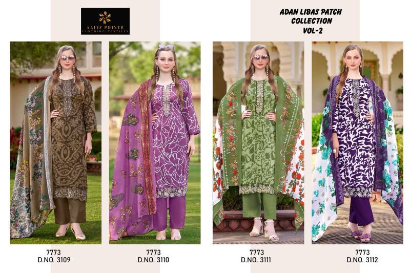 Aaliz Adan Libas Patch Vol 2 Readymade Cotton Digital Suit