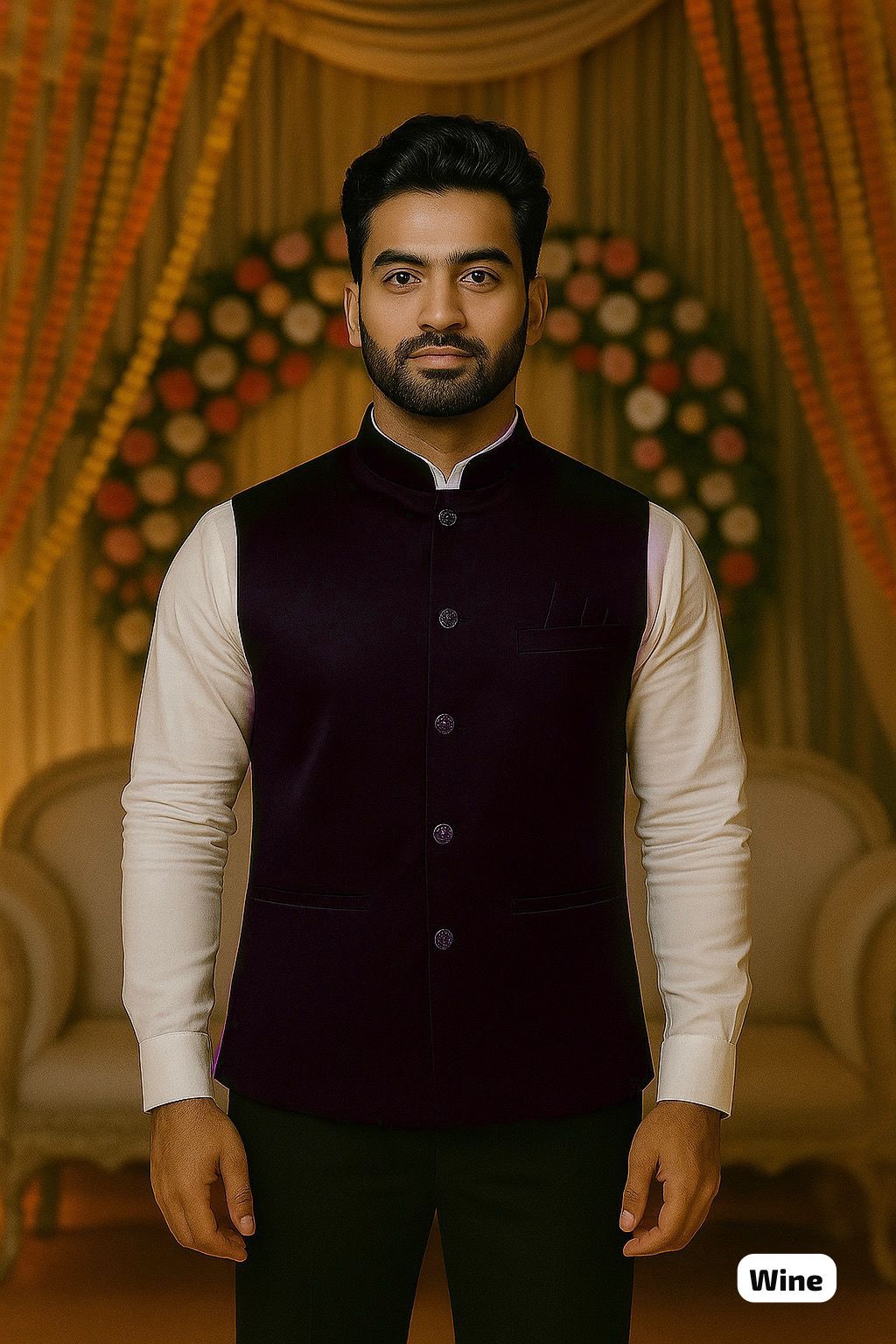 Lekha Li Mr Koti Donear Satin Stitching With Fusing Inner Koti 