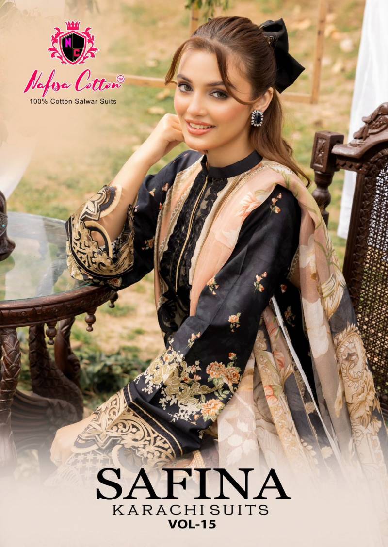 Nafisa Safina Vol 15 Soft Cotton Digital Printed Dress Material