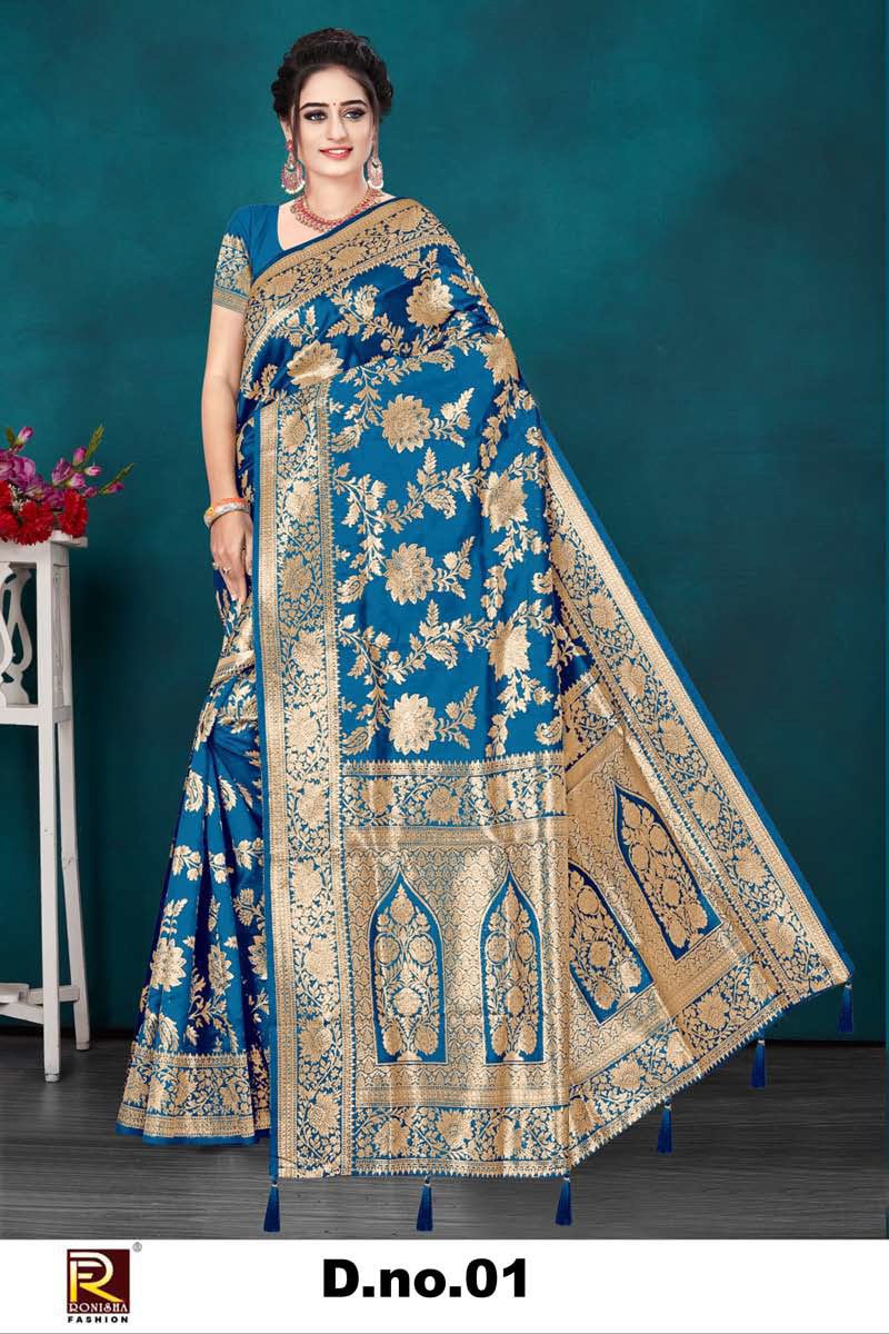 Ronisha 01 Banarasi Jari Saree Collection