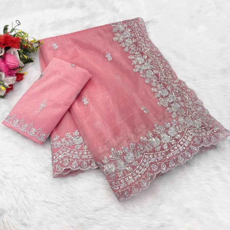 Vt 741 T Soft Embroidery Festive Wear Saree Collection