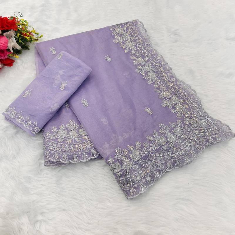 Vt 741 T Soft Embroidery Festive Wear Saree Collection